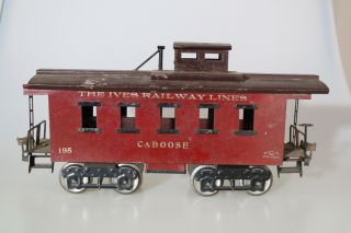 Ives Railway Lines 195 Red Caboose Standard Vintage Pre War Model Train Itema