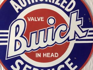 Vintage Porcelain Buick Authorized Service 42” Double Sided Enamel Sign. 2