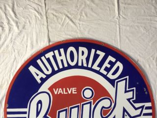 Vintage Porcelain Buick Authorized Service 42” Double Sided Enamel Sign. 3