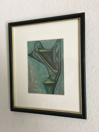 Vintage 1945 Abstract By Listed Toronto Canada Artist Harvey Kruger
