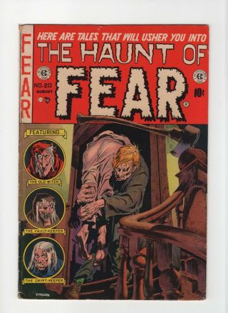 Haunt Of Fear 20 Fn,  6.  5 Vintage Ec Horror Old Witch Vault - Keeper Crypt - Keeper