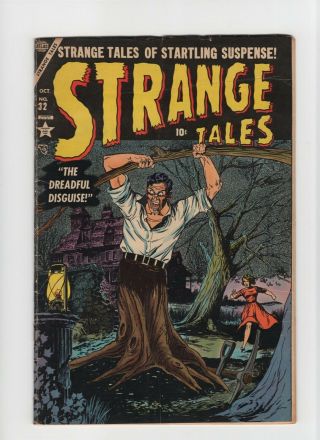 Strange Tales 32 Vintage Marvel Atlas Comic Body Deformation Cover Gold 10c