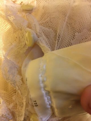Vintage Gunne Sax By Jessica Ivory Lace Prairie Boho Wedding Dress Maxi Size 6/8 7