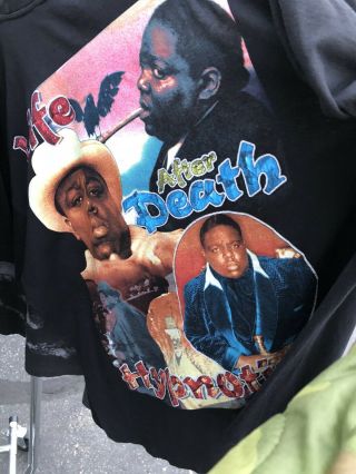 vtg 90s Notorious BIG Biggie Smalls Bootleg Rap Tee Hip Hop T Shirt Wutang Nas 9