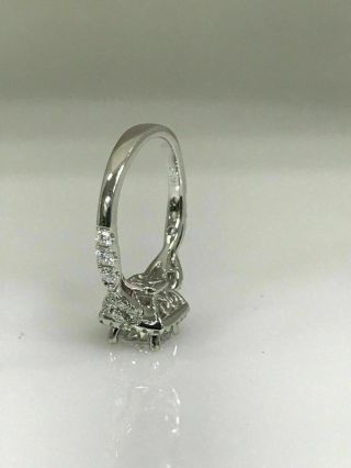 2 Ct Brilliant Round Moissanite Halo Vintage Engagement Ring 10K White Gold Over 3
