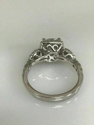 2 Ct Brilliant Round Moissanite Halo Vintage Engagement Ring 10K White Gold Over 4