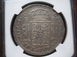 MEXICO 1810 MO TH 8 REALES VERY RARE (TH) ASSAYER NGC XF 40 KEY DATE 3