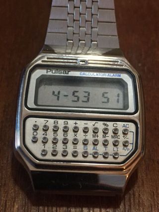 Vintage Pulsar Seiko Calculator Alarm Watch Y739 - 5019a Batteries