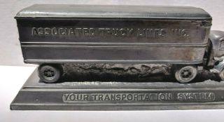 Vintage Advertising Paperweight,  Associated Truck Lines,  Outstanding Item