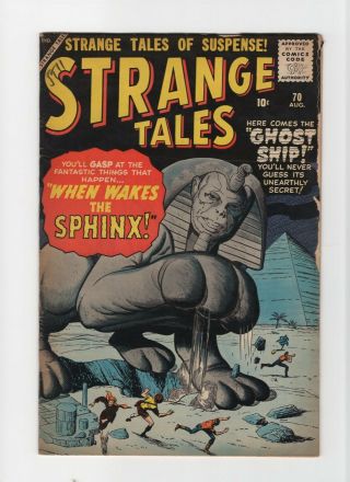 Strange Tales 70 Vintage Marvel Atlas Comic Pre - Hero Horror Silver Age 10c