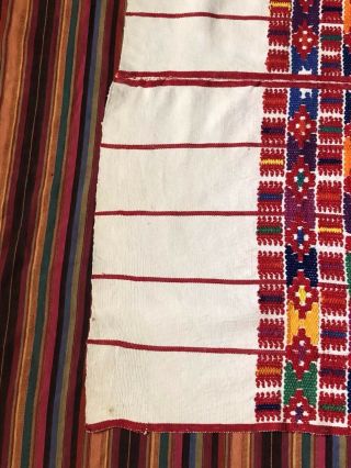 Maya Woman ' s Vintage Geometric Huipil/Poncho: San Pedro Guatemala ca 1960 4