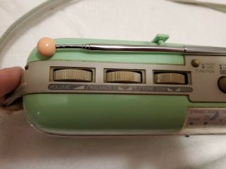 Vintage Sharp QT - 50 Green AM/FM Radio Cassette Recorder 3