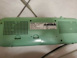 Vintage Sharp QT - 50 Green AM/FM Radio Cassette Recorder 7
