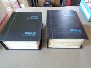 Vintage (2) Master Kohler Engine Parts Book Manuals Binders Classic K Series