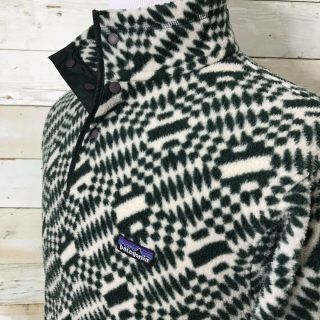 Patagonia Men’s Vintage Synchilla Snap - T Fleece Pullover Geometric Size S Usa