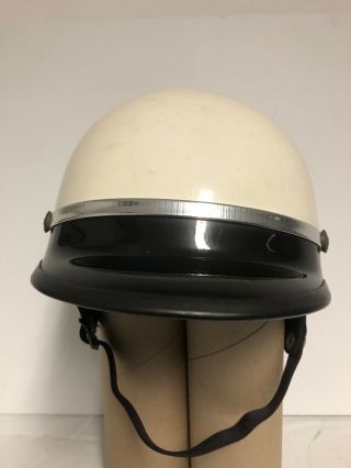 Vintage Bell Toptex Police Half Motorcycle Helmet Size Small
