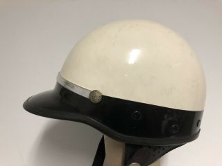 Vintage Bell Toptex Police Half Motorcycle Helmet Size Small 2