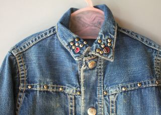 1950s Boy ' s Denim Jacket and Pants Studded Western Cowboy Snaps Baby Toddler 3