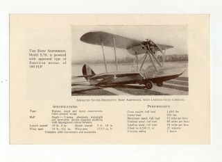 Vintage American Aeronautic Corp Savoia - Marchetti Baby Amphibian Airplane 4