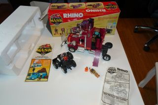 Vintage Kenner M.  A.  S.  K.  Toys - Rhino Semi W/matt Trakker & Bruce Sato Characters