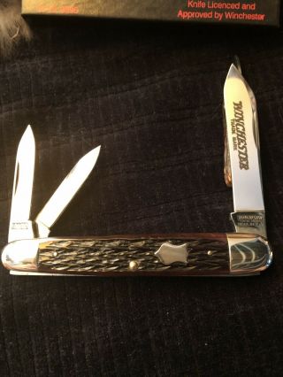 Vintage Winchester /queen 3995 3 Blade Spear Point Utica Bone Whittler Knife