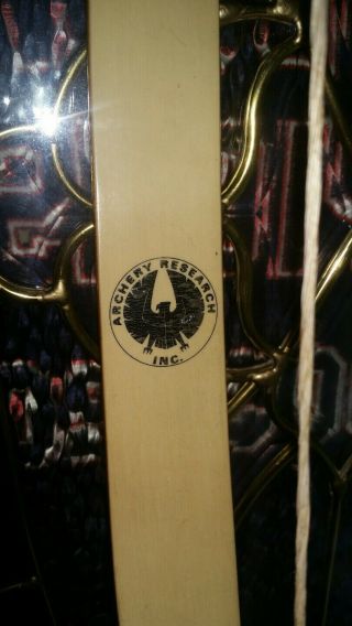 Vintage LH Golden Eagle take down recurve bow by Archery Research Inc. 5