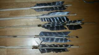 Vtg Native American Hand Made Warrior Bow and Quiver with Arrows LARGE 59 