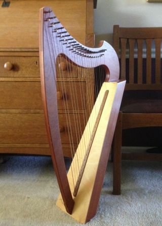 Rare Folkcraft Celeste Lap Harp 141 - 3 Octave 22 String Made In Winsted Ct 1993
