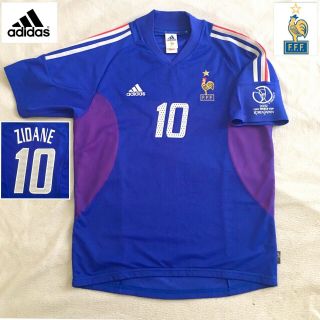 France Football Shirt (m) Zidane Vintage 2002 Adidas Rare Jersey