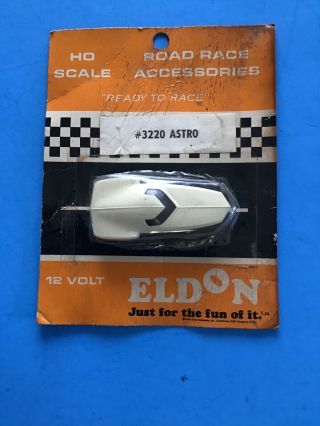 On The Card,  Eldon Ho Slot Car,  1967 Astro 3220,  In White,  Very.  Rare,  Vintage.