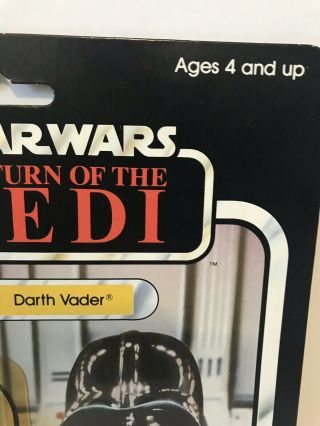 1983 Vintage Kenner Star Wars Return of the Jedi ROTJ Darth Vader MOC 77 Back 5