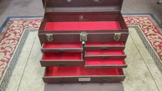 vintage starrett machinist tool box 7 drawer 4