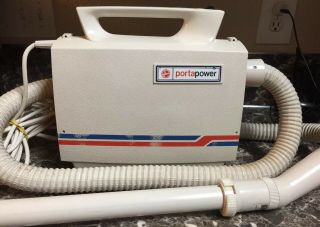 Hoover Portapower Canister Vacuum S1015 Vintage 7.  4 Amp W/ Hose Pre - Owned