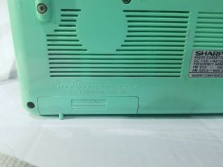 Vintage Sharp QT - 5 (GR) Green AM/FM Radio Cassette Recorder & Great 7