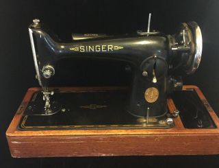 Singer 201 - 2 Vintage Electric Sewing Machine.  In Great.