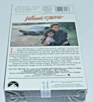 Vintage Thriller / Horror VHS Wheels of Terror Rare Movie 1990 2