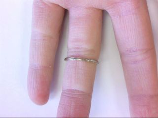 Plain And Simple Vintage 14k Y/w Gold Thin Band Ring.  8.  5 Us Size.  Buy Now