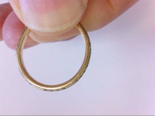 Plain and Simple Vintage 14K Y/W Gold Thin Band Ring.  8.  5 US Size.  BUY NOW 3