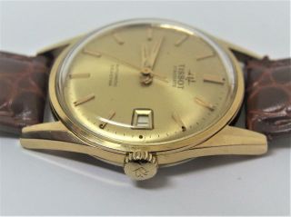 Vintage Gold TISSOT VISODATE SEASTAR Swiss Automatic Watch 1970s EXLNT SERVICED 9