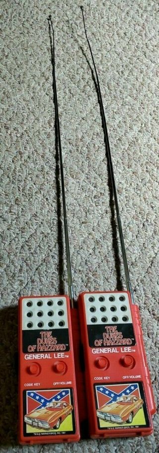 THE DUKES OF HAZZARD VINTAGE WALKIE TALKIES 1981 SET VERY RARE 3