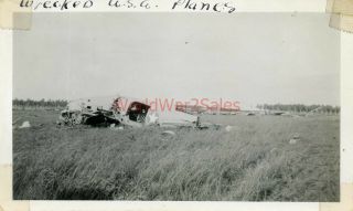 114 Wwii 6th Seabees Guadalcanal Photo Wrecked C - 47 F6f B - 17