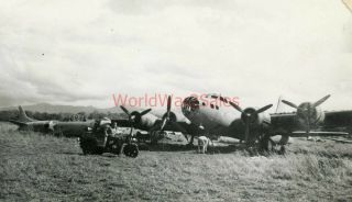 112 Wwii 6th Seabees Guadalcanal Photo Captured Japanese Motorcycle B - 17 F6f