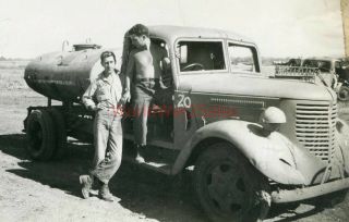 121 Wwii 6th Seabees Guadalcanal Photo Captured Japanese Truck B - 17 Bomber