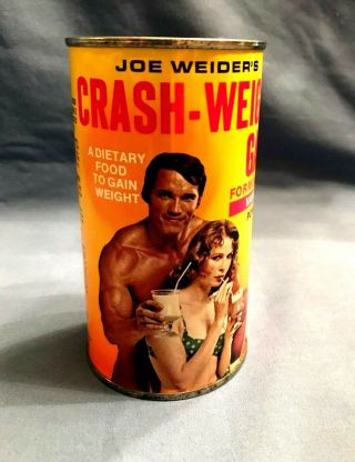 Vintage Arnold Schwarzenegger Advertisement Weight Gain Vanilla Powder Can