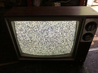 Vtg Sharp 1980s Wood Grain Tv Television Modern Swag Gaming Rca 19kp15b 2