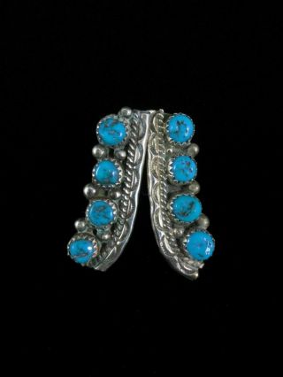 Vintage Navajo Necklace and Earrings Set - Sterling Silver and Turquoise 2