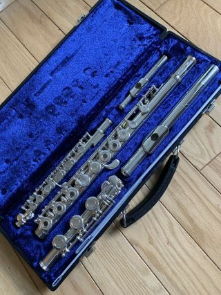Armstrong 303 Open Hole Silver Flute W/ B - Foot & Piccolo Combo W/ Hard Case Rare