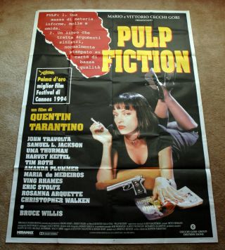 Vintage 1994 - Pulp Fiction Movie Poster 1sh Film Noir Travolta Art