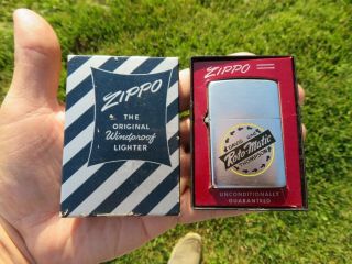 Mib Vintage 1937 - 50 Zippo Lighter Davis & Thompson " Roto - Matic " Black/silver Box