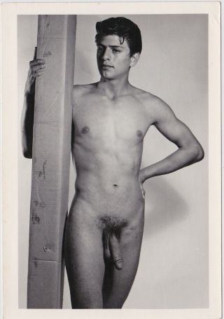 Vintage Standing Male Nude Attrib To Barrington,  Vintage Photo Gay